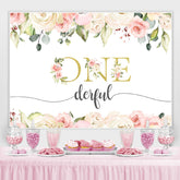 Eins Einfach Blumen Foto Hintergrund für Mädchen Geburtstag